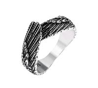 Anelli Di Fidanzamento Coppia anello personalità anello retrò uomini e donne semplici anello regalo creativo Anello Di Scorrimento (Silver, One Size)