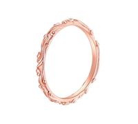 Anelli di fidanzamento da donna, in oro bianco 9 K/14 carati, rotondi, alla moda, eleganti gioielli, 10 (15,9), Senza Gemstone