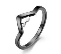 Anelli di fidanzamento da uomo e da donna in acciaio al titanio, anello di coppia alla moda dal temperamento semplice