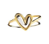 Anelli di fidanzamento del cuore per donne, anelli cardiaci per donne | Gioielli per il fidanzamento del matrimonio di Finger Finger di metallo,banda del cuore Ladies Gioielli per gli amanti Coppie