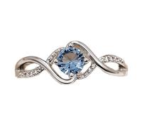 Anelli di fidanzamento Halo Sapphire per donne, anniversario 925 anelli di promessa in argento sterling per il suo