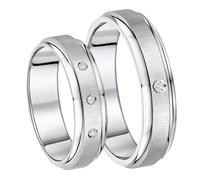 Anelli Di Fidanzamento Matrimonio In Titanio Con Diamanti His & Hers 5mm 7mm