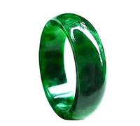 Anelli Di Giada Verde Diaspro Naturale Anelli Di Giada In Vera Pietra Di Giadeite Intagliati A Mano Gioielli Di Giada Per Uomini Donne Gioielli Di Giada San Valentino ( Color : Green , Size : 19mm )