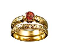 Anelli Di Gomma Neri per Gli Uomini Fedi nuziali d'oro Anelli a due pezzi Gioielli Regali di compleanno Regali Anelli per feste di fidanzamento nuziali Portachiavi Da Parete (E, One Size)