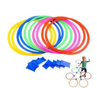 Anelli di grattugia: gioco per esterni, anello di agilità per il cortile | Giochi, anello di condizionamento, pouf interattivo, attrezzatura da allenamento versatile per il gioco fisico