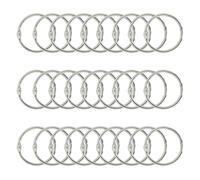 Anelli di legante foglia libera metallo metallico 15/30pcs 16-80mm album della scuola Keechchain Apertura dei cerchi vincolanti Office Legatura(15Pcs 62mm)