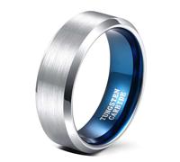 Anelli di Matrimonio Uomo, Anello Fascia Personalizzato Tungsteno Taglia 12