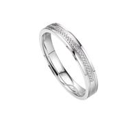 Anelli di moda, anello per fidanzata con diamante oro bianco e pt950 regali di compleanno per le donne, K 1/2, Pt950, Diamante