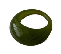 Anelli di moda in resina superfici lucide design ergonomico curvo opzioni di dimensioni multiple accessorio per le dita per donne e adolescenti in resina a fascia larga, Misura unica, come descritto