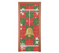 Anelli di Natale Campana Rosso Verde Copertura Della Porta Decorazione 91,4 x 248,9 cm Party Banner Sfondo Portico Decorazione Interna Esterna L