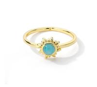 Anelli di opale del sole in acciaio inossidabile per le donne Anelli d'argento d'oro Engaement Anello di nozze Gioielli Regalo del partito Anello abbagliante alla moda
