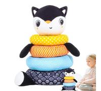 Anelli di Peluche da impilare - Giocattolo di abilità motorie, Gioco di impilamento di Animali, Peluche per apprendimento precoce, attività di Sviluppo per