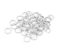 Anelli di piegatura in acciaio inossidabile 304 di colore platino, 8 mm, 50 pezzi di Vintageparts per gioielli fai da te