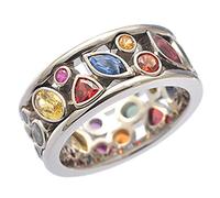 Anelli Di Pietra Gemstone Ladies Elegant Wedding Jewelry 6-10 Ring Ring Ring Ring Anelli bianchi Anelli Del Naso per Gli Uomini (Multicolor, 10)