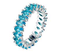 Anelli di promessa carini, anelli per le donne taglio marquise argento zirconia cubica fascia blu R 1/2 gioielli eleganti, R 1/2, Zirconia cubica