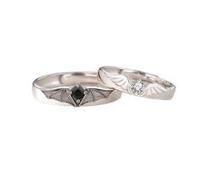Anelli di promessa combinati per coppie, set di anelli di promessa combinati, per lei, lui, uomini, donne, uso quotidiano, fidanzamento, matrimonio, San