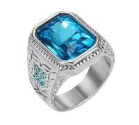 Anelli di rinestone uomini, anelli di rino -rini hiphop | Anelli di,Taglia 7/8/9/10/11/12/13 Blue Rhinestone Hip Hop Luxury Finger per il fidanzamento del matrimonio per feste