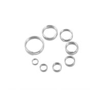 Anelli di salto 100pcs 5-12mm Stainless Steel Open Jump Rings Double Loops Connectors for Jewelry Making Findings Diy Keyring Accessories(1x12mm 100pcs)