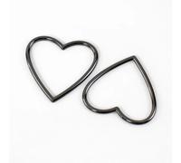 Anelli di salto 20 pezzi 25 30 35 40 mm ID anelli a forma di cuore saldati senza soluzione continuità, anello in metallo a con regolazione della cinghia borsa(Deep black,30mm)