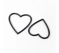 Anelli di salto 20 pezzi 25 30 35 40 mm ID anelli a forma di cuore saldati senza soluzione continuità, anello in metallo a con regolazione della cinghia borsa(Black,35mm)