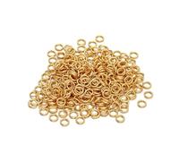 Anelli di salto 30-200Pcs 3-25mm Stainless Steel Split Ring Open Single Loops Jump Rings Connectors for DIY Jewelry Making Findings Accessories(Gold-0.7x4mm 100pcs)
