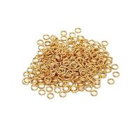 Anelli di salto 30-200Pcs 3-25mm Stainless Steel Split Ring Open Single Loops Jump Rings Connectors for DIY Jewelry Making Findings Accessories(Gold-0.5x3.0mm 100pcs)