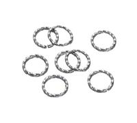 Anelli di salto 50pcs 8-14mm Stainless Steel Round Jump Rings Twisted Open Split jump rings Connector for DIY Jewelry Makings Supplies(Steel01 10mm)