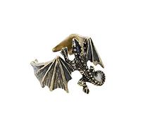Anelli Di Salto Aperti per La Creazione Di Gioielli Accessori Regolazione Anello luminoso con pterodattilo volante aperto Anello retro luminoso Naso Anelli Di Plastica per Chirurgia (Gold, One Size)