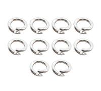 Anelli di salto con bloccaggio 10 pezzi di ricambio fai da te 6 mm Anelli di salto in argento sterling 925 per collana/braccialetto/creazione di gioielli |.Accessori in argento per gioielli da donna