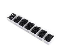 Anelli di salto One Set Box 3 4 5 6 7 8 10mm Colors Open Jump Rings Split Link Loop for DIY Jewelry Making Findings Connector(1450pcs Set Black)