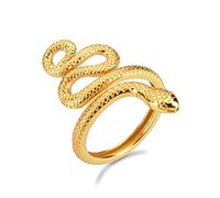 Anelli di Serpente Regolabili in Argento Sterling 925 Anelli di Serpente Grande Animale di Lusso di Lusso di Lusso Nuovo Cerchio Rotondo Donne Gioielli Anello