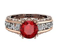 Anelli Di Silicone Anello da donna colore regalo Rose Separazione gioielli placcato oro anelli in lega Anello Al Naso Uomini (Red, 11)