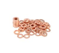 Anelli di tenuta in rame 30 pezzi M4 M5 M6 M8 M9 M10 M12 M14 M16 M18 Rondelle in rame massiccio Set Guarnizione Anello piatto Guarnizione coppa(M14x 20x 1)