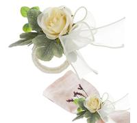 Anelli di tovagliolo,Anelli decorativi in rosa artificiale - Fibbie per tovaglioli per eventi festivi,per banchetti di nozze raduni festivi cena della festa della mamma