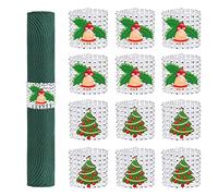 Anelli di tovagliolo di Natale 12 pezzi, Anelli di Tovagliolo di Strass Bling Anelli di Tovagliolo D'argento per le Decorazioni del Partito di Allegria del Tavolo da Pranzo di Natale