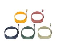 Anelli di uova in silicone da 5 pezzi, anello di uova fritte rotonde multicolori non bastone per cucinare pancake, pannello per la colazione a base di muffin
