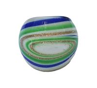 Anelli di vetro floreali avvolti a mano in filo metallico etnico ispirato ai gioielli artistici realizzati a mano comodi anelli unici avvolti in filo metallico, Misura unica, come descritto, come