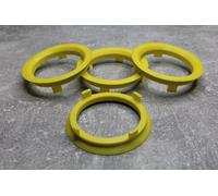 Anelli distanziatori 71,6 mm x 60,1 mm giallo per cerchi in lega