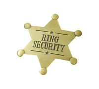 Anelli Distintivo di Sicurezza Esagonale Stella Spilla In Metallo Accessori Da Sposa Portatore Festa Bambini Anelli In Metallo Sicurezza Accessori Da Matrimonio Stella Esagonale, Misura unica, come