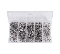 anelli divisi in acciaio inox, robusti e duraturi per connessioni sicure, connettore per attrezzatura da pesca, anelli doppi, per pescatori di fiume, mare e diverse tipologie di ca