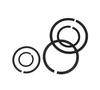 Anelli elastici Anello di sicurezza piatto Clip for anello elastico C-Clip | Cuscinetti volventi in acciaio al manganese nero 50(M35-20pcs)