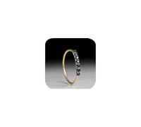 Anelli eternità da 3 mm per donne 7 gemma anello di fidanzamento in pietra 14k oro piazzato creato blu topazio topazio a mezza eternità fedi nuziali simulati simulato anelli di comfort impilabili