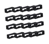 Anelli Fermacinturino Nero in Silicone 20 Pezzi, 22mm | Blocca L’estremità del Cinturino, Resistente All’usura, per Attività Sportive e Ufficio, Ricambio Pratico