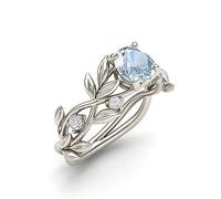 Anelli Floreali da Donna Strass di Cristallo Elegante Fiore Anelli a Foglia di Vite Anello da Donna Semplice Lucido Gioielli 10 Creativo e utile Lovely And Practical