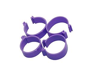 Anelli for cosce di pollame in plastica XL multicolore 60 Pz | Identificazione del pollame XL multicolore: traccia ed etichetta gli uccelli(Purple,XL)