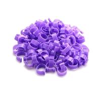 Anelli for cosce di pollo e pollame con fibbia di tipo aperto in plastica da 100 pezzi, multicolori, 16-25 mm(Purple,16mm)