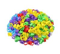 Anelli for cosce di pollo e pollame con fibbia di tipo aperto in plastica da 100 pezzi, multicolori, 16-25 mm(Mixed,16mm)
