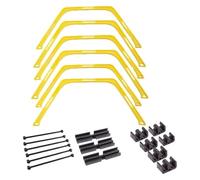 Anelli for l'agilità, 6 pezzi, anelli for l'allenamento, anelli for l'agilità, anelli for il calcio, esagonali piegati, scaletta for esercizi(A6pcs Yellow)