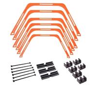 Anelli for l'agilità, 6 pezzi, anelli for l'allenamento, anelli for l'agilità, anelli for il calcio, esagonali piegati, scaletta for esercizi(D6pcs Orange)