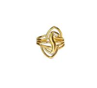Anelli geometrici tessuti unici per donne Anello tessuto color oro Accessorio di moda delicato per la vita quotidiana